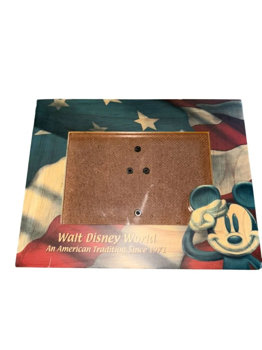 Walt Disney World*An American Tradition Mickey Mouse*USA Flag Picture Frame*4x6-